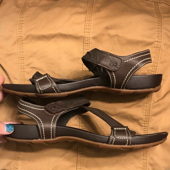 NWOB Size 8.5 Timberland Lola Brown Slide Sandals - Picture 3 of 7